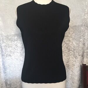 Michelle Nicole Black Knit embellished tank top Blouse  size XL